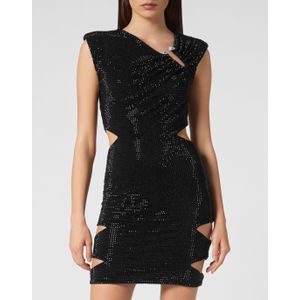 Philipp Plein - Mini Jurk - Zwart - Viscosemix - Cocktailjurk