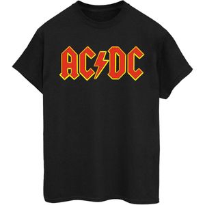 Li-cense Ac/dc dames rood logo cotton boyfriend t-shirt