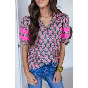 Bloemendessin Oogjes Blouse