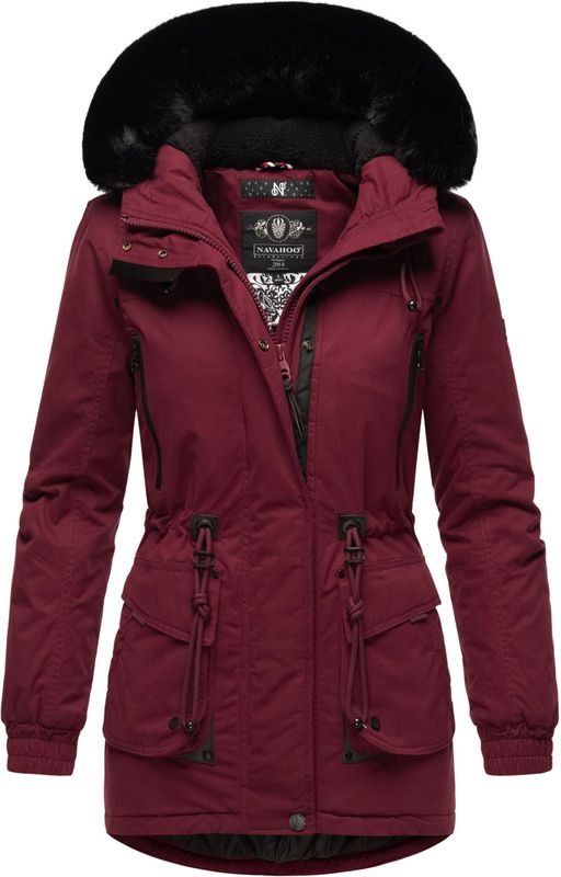 Navahoo - Olessa - Winterjas - Dames - Met Afneembare Kunstbontkraag - Zachte Teddystof