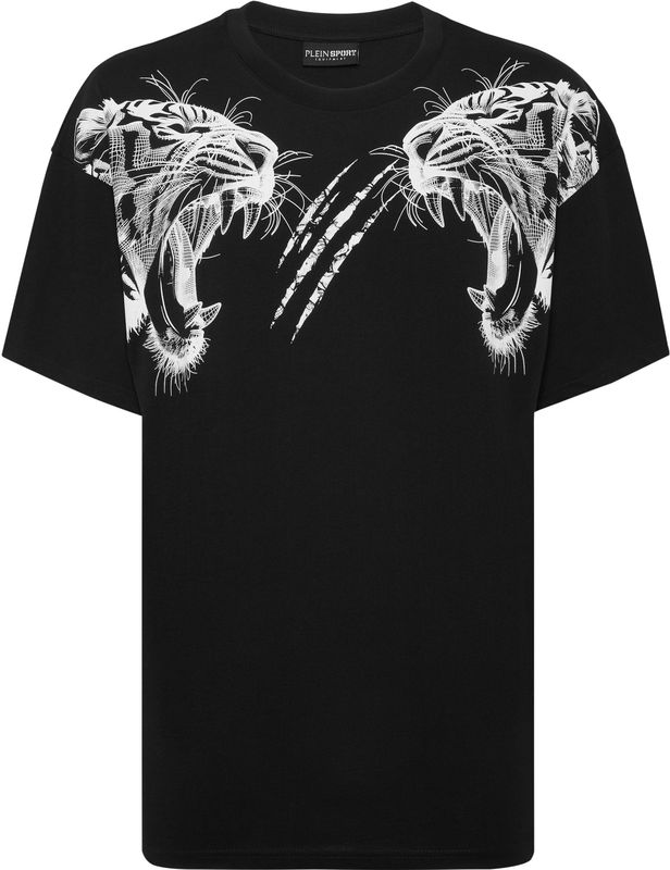 Plein Sport - T-Shirt Ronde Hals Tiger - Wit - Katoen