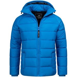 Arctic Seven - Gewatteerde Winterjas - Blauw - Heren - Met Afneembare Capuchon