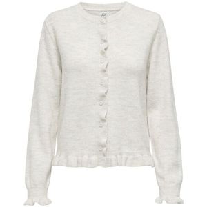 JDY - Vest - O-hals - Lange Mouwen - Knoop en Lussluiting - Ruches - Knit Fit