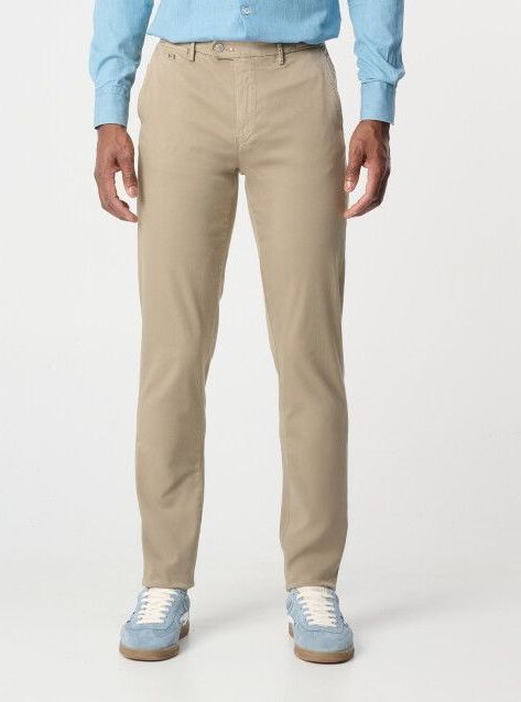 TramaroKorte mouwa Heren Chino Beige