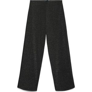Vero Moda - Berlin - Glitter Broek - Zwart - Wide Fit - Mid Rise