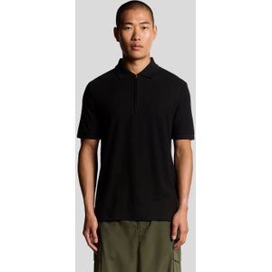 Lyle & Scott - Ottoman Poloshirt - Zwart - Halve Rits