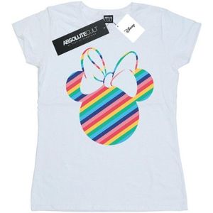 Li-cense Disney dames minnie mouse regenbooggezicht katoenen t-shirt
