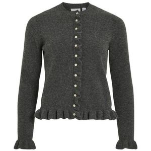 Vila Vijacia o-neck ls frill knit cardibfs melee