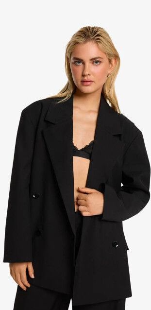 Alix the Label - Double Breasted Blazer - Zwart