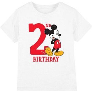 Disney Kinderen/kinderen mickey mouse 2e verjaardag t-shirt