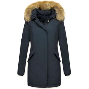 TheBrand - Parka - Dames - Blauw - Met Bontkraag