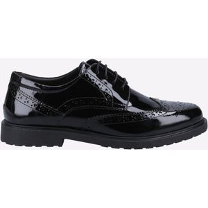 Hush Puppies - Verity - Leren Damesschoenen - Zwart - Brogues