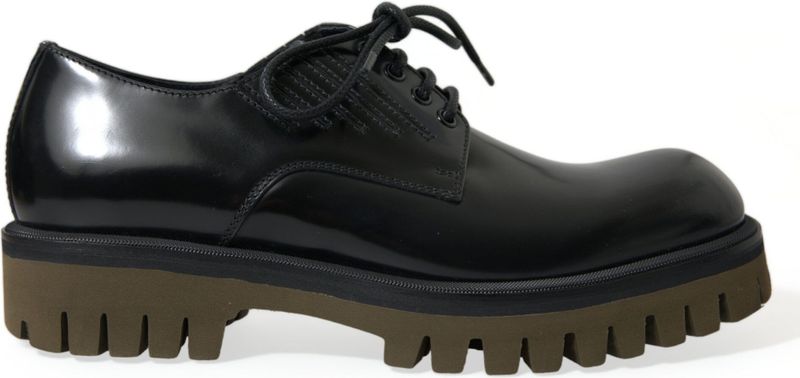 Dolce & Gabbana - Derby - Leren Schoen - Zwart