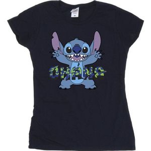 Li-cense Disney dames lilo and stitch ohana glitch katoenen t-shirt