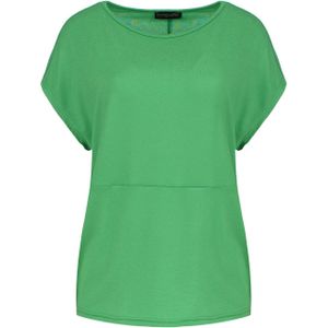 Imprimétops - Groene Stretch Jersey Top - Mouwloos - Boothals