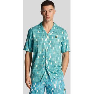 Lyle And Scott - Pool Print Shirt - Blauw - T-shirt