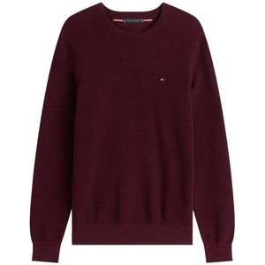 Tommy Hilfiger - ESSENTIAL STRUCTURE CREW NECK - Trui - Deep burgundy - Met Structuur en Merklabel