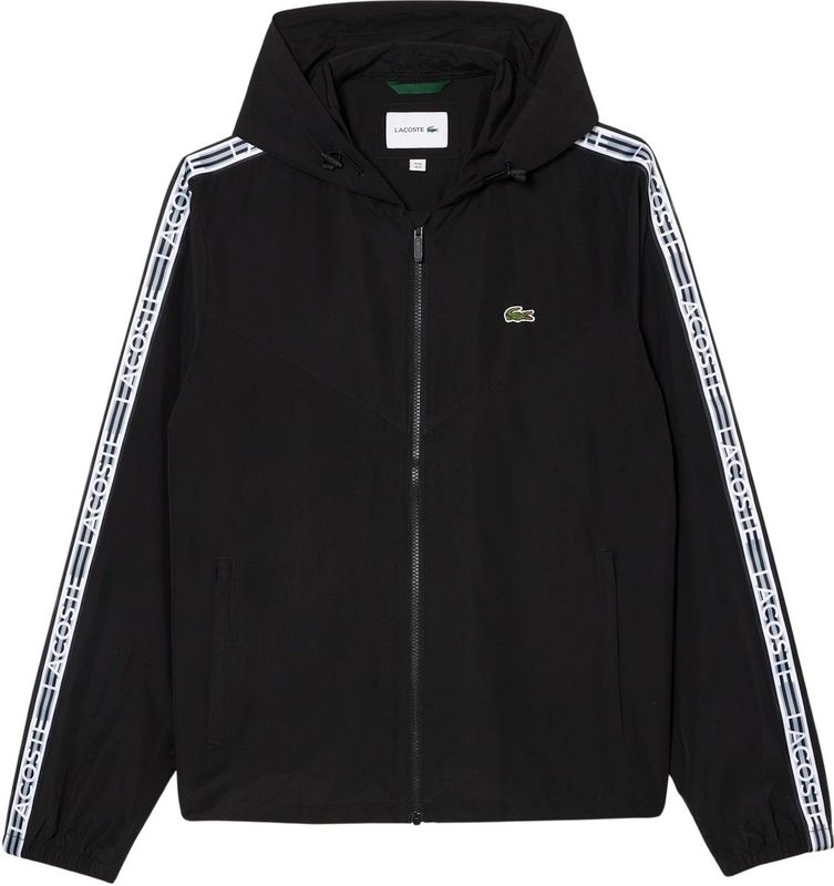 Lacoste - Trainingsjack - Zwart - Katoen - Met Capuchon