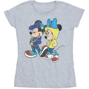 Li-cense Disney dames mickey en minnie mouse pose katoenen t-shirt