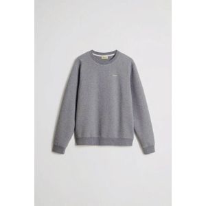 Woolrich Men logo interlock crewneck melange light