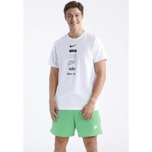 Nike - Stack Logo - Heren T-shirt - Wit