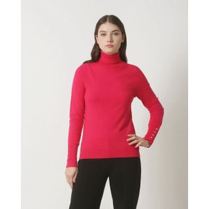 Smashed Lemon - 23836 - Turtle Neck Top - Roze