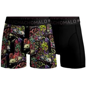 Muchachomalo Axolotl1010-01 print black heren boxers muchacom