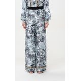 Tropische Print Brede Pijpen Broek