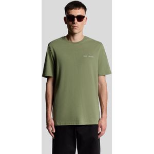 Lyle & Scott - Script Logo - Katoenen T-shirt - Groen
