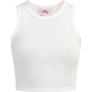 Mymo - Tanktop - Wit - Dames - Gebreid - Cropped Pasvorm