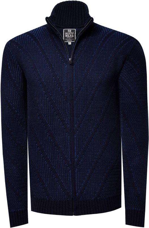 Rusty Neal - Chunky Vest - Grof Gebreid - Heren - Opstaande Kraag