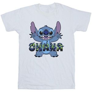 Li-cense - Disney Lilo En Stitch Ohana - T-shirt - Blauw - Katoen
