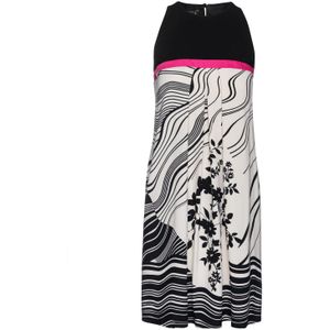 Jerseyjurk - Zwart - A-lijn - Mouwloos - Met Print