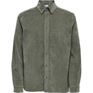 Only & Sons Onsmichael 18w reg cord stretch ls donker