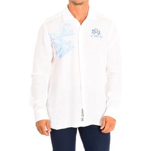 La Martina - TMC304-TL319 - Herenhemd - Wit - 100% Linnen