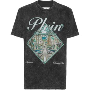 Philipp Plein - T-Shirt - Beige - Ronde Hals - Katoen
