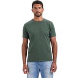 No Excess - Shirt - Groen Gemêleerd - Kwartmouw - Normale Pasvorm