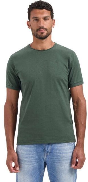 No Excess - Shirt - Groen Gemêleerd - Kwartmouw - Normale Pasvorm