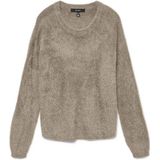 Vero Moda - Vmpuff LS O-neck Pullover - Taupe - Dames Trui