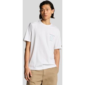 Lyle & Scott - Athletic Graphic T-Shirt - Wit - Katoen - Korte Mouwen