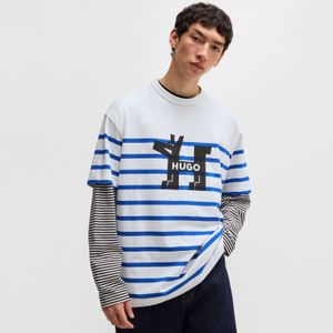 Hugo - Heren T-shirt - Veelkleurig - 100% Katoen