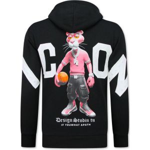 Top-Star Oversized hoodie met capuchon icon panther print