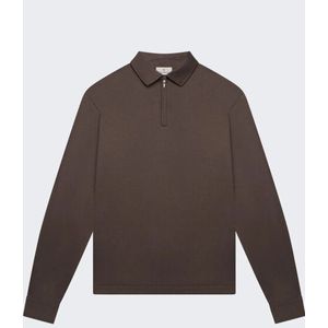 Valenza Heren supima polo zip collar l/s