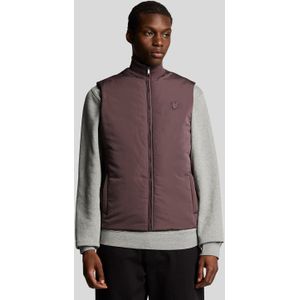 Lyle & Scott Tonal Hybrid Gilet - Pruimtruffel