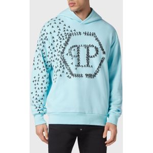 Philipp Plein - Skull&Bones - Hoodie - Blauw - Katoen