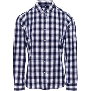 Premier Dames mulligan geruit katoenen shirt met lange mouwen