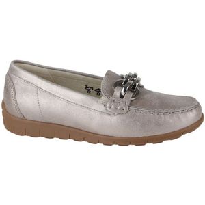 Waldläufer - 785511-204-503 Instappers - Metallic - Leer - Rubber Zool