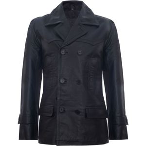 Cow Hide - Dr Who Naval - Leren Jas - Peacoat