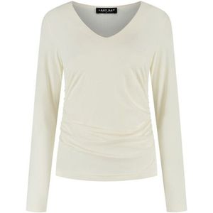 Lady Day - De Arly Top - Wit - Dames - V-hals - Lange Mouwen