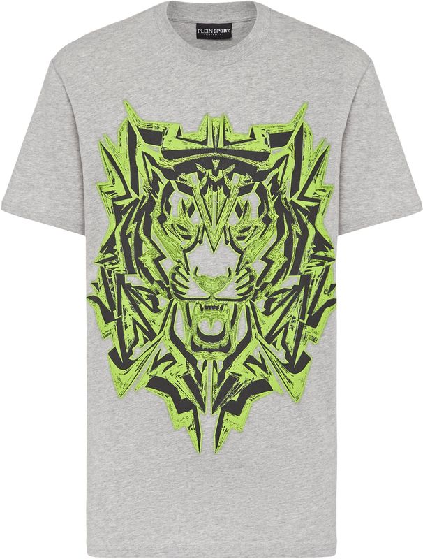 Plein Sport - Thunder Tiger - T-shirt - Zwart - Ronde Hals - Katoen